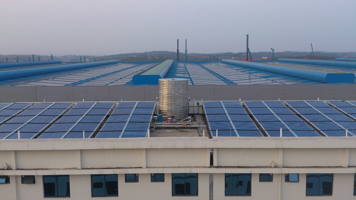 山河产业园50吨太阳能热水工程